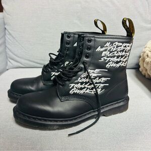 Dr. Martens Black Embroidered 1460 Futura Boots